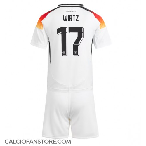 Maglia Calcio Germania Florian Wirtz #17 Prima Divisa Bambino Europei 2024 Manica Corta (+ pantaloncini)